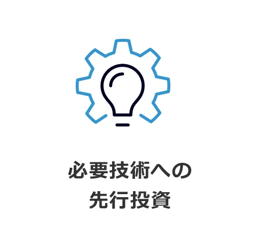 必要技術への先行投資