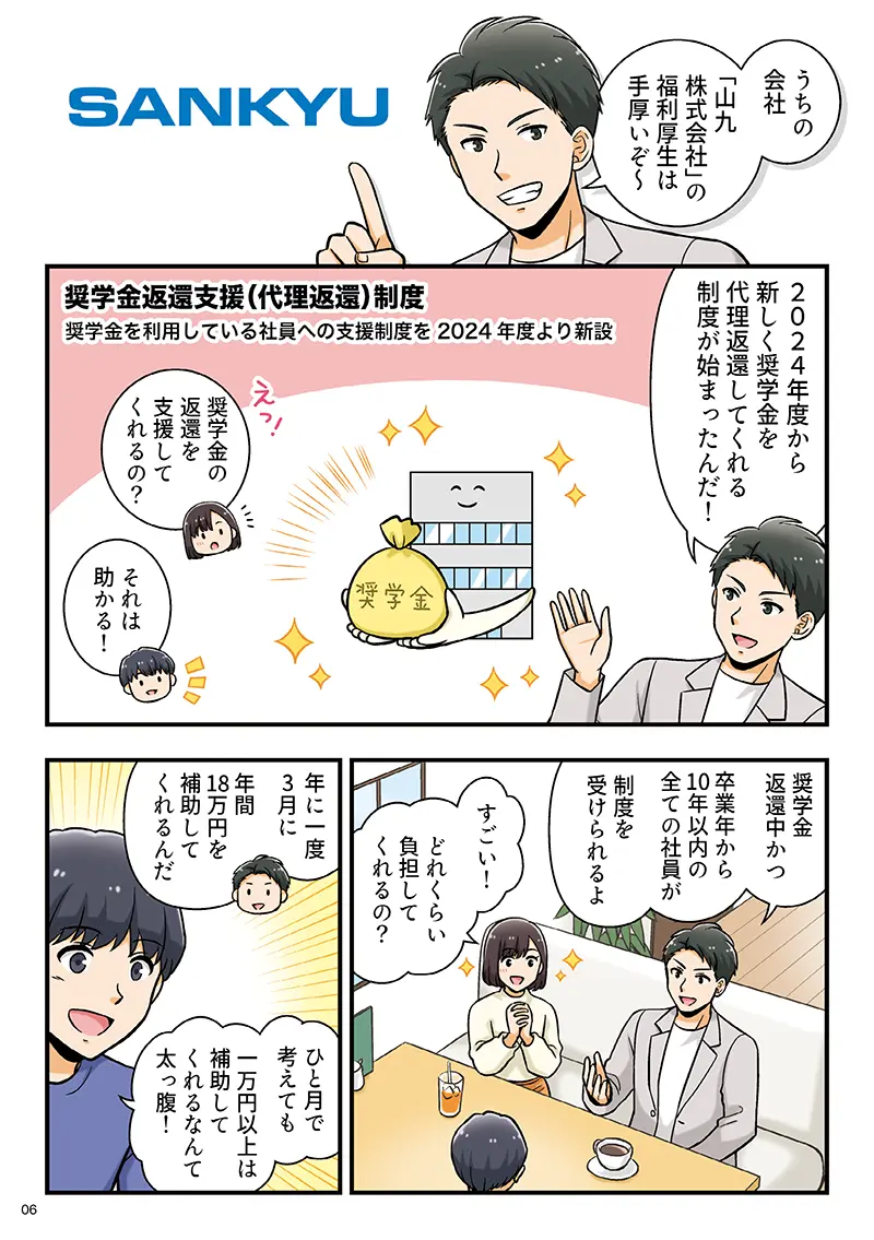 漫画「一緒にSANKYUで働いてみませんか？」6ページ目